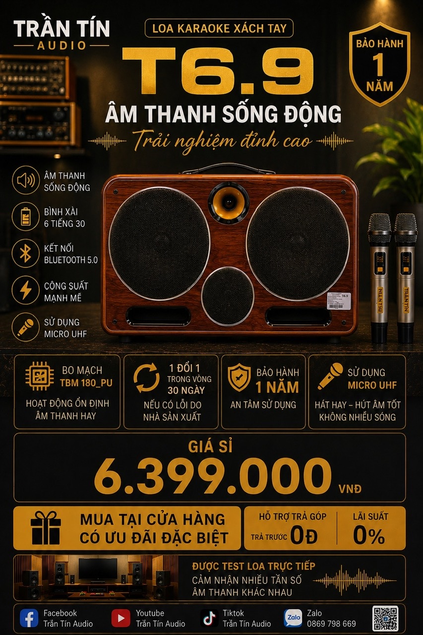 LOA KARAOKE XÁCH TAY T6.9