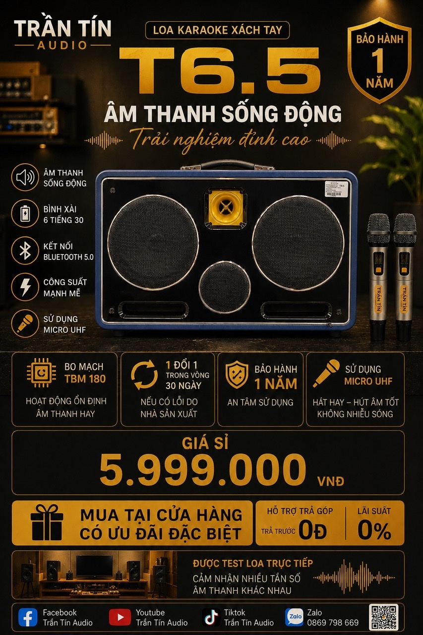 LOA KARAOKE XÁCH TAY  T6.5