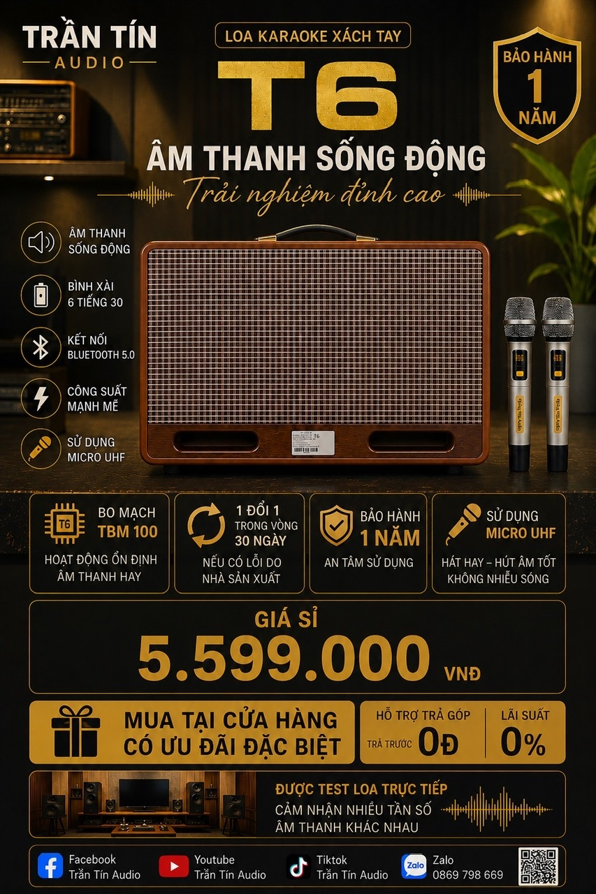 LOA KARAOKE XÁCH TAY T6